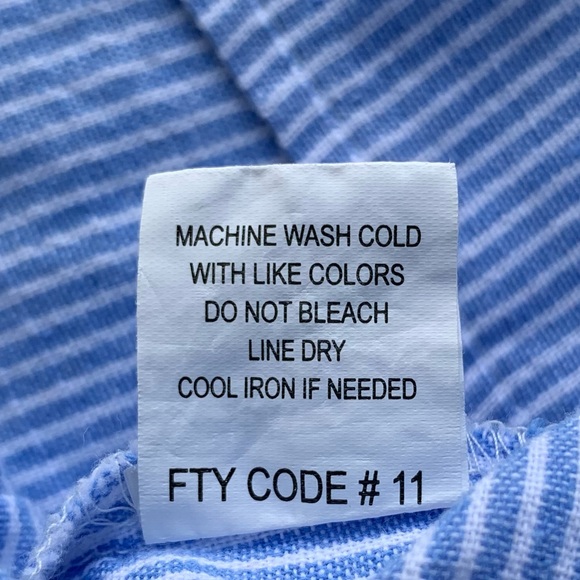 Blue White Stripes & Upper Embroidery Tunic Dress - Picture 9 of 11